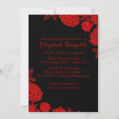 Elegant Black & Red Bridal Shower-uitnodigingen Kaart (Voorkant)