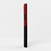 Elegant Black & red custom initial name Case-Mate iPhone Case (Achterkant/rechts)