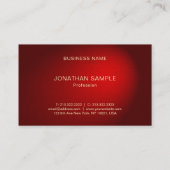 Elegant Black Red Damask Premium, dik luxe luxe Visitekaartje (Achterkant)