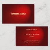 Elegant Black Red Damask Premium, dik luxe luxe Visitekaartje (Voorkant / Achterkant)