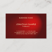 Elegant Black Red Damask Professional Luxe Cool Visitekaartje (Achterkant)