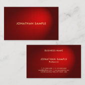 Elegant Black Red Damask Professional Luxe Cool Visitekaartje (Voorkant / Achterkant)