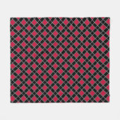 Elegant Black Red Diamond Pattern Fleece Deken (Voorkant (Horizontaal))