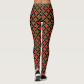 Elegant Black Red gecontroleerd Leggings (Achterkant)