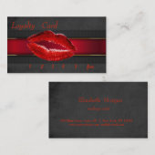 Elegant Black, Red Lips, Loyalty Kaart