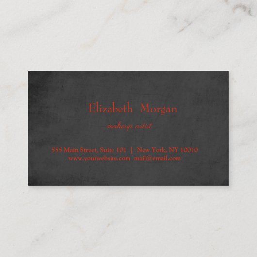 Elegant Black, Red Lips, Loyalty Kaart (Achterkant)