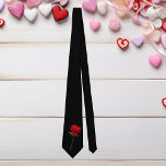 Elegant Black Red Long Stem Roos Valentijnsdag Stropdas<br><div class="desc">Dit ontwerp werd gecreeerd door digitale kunst. Het kan door de aanpassingsknoop te klikken worden gepersonaliseerd en een naam, initialen of uw favoriete woorden toevoegen. Neem contact met me op colorflowcreations@gmail.com als je dit ontwerp op een ander product wilt gebruiken. Koop mijn originele abstracte acrylschilderij te koop op www.etsy.com/shop/colorflowart. Bekijk...</div>