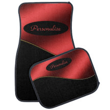 Elegant Black Red Stylish Wave Design Personalisee