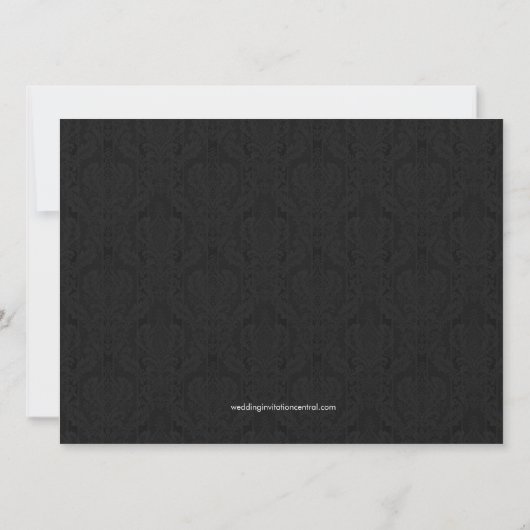 Elegant Black Rehearsal Dinner Invitations Kaart (Achterkant)
