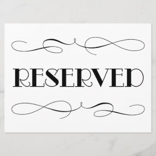 Elegant Black Reserved Seating Weddenschap Kaart