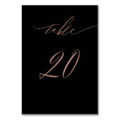 Elegant Black Roos Gold Script 20 Wedding Kaart (Voorkant)