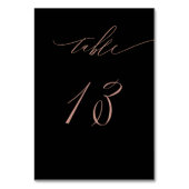 Elegant Black Roos Gold Script nr. 13 Wedding Kaart (Voorkant)