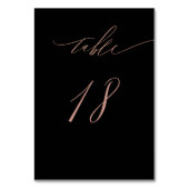 Elegant Black Roos Gold Script nr. 18 Wedding Kaart (Achterkant)