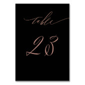 Elegant Black Roos Gold Script nr. 23 Wedding Kaart (Achterkant)