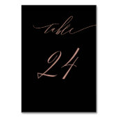 Elegant Black Roos Gold Script nr. 24 Wedding Kaart (Achterkant)