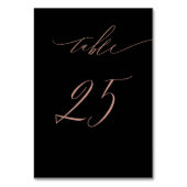 Elegant Black Roos Gold Script nr. 25 Wedding Kaart (Voorkant)