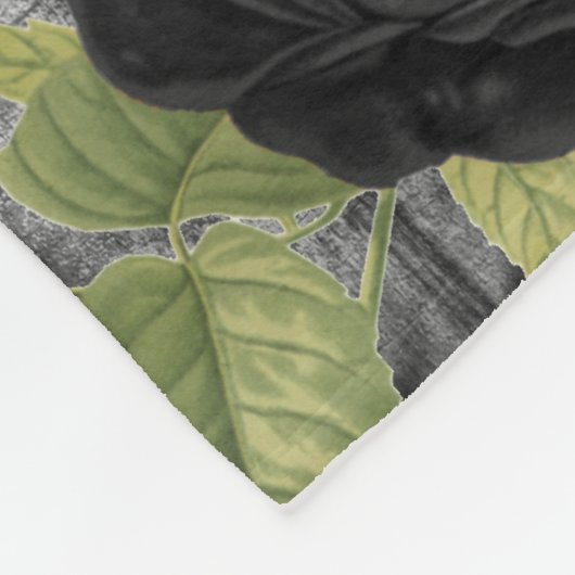 Elegant Black Roos Paris Style - Personaliseer uw  Fleece Deken (Hoek)