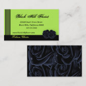 Elegant Black Roos Visitekaartje (Voorkant / Achterkant)