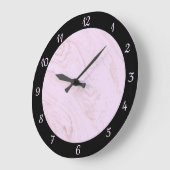 Elegant Black Roze Marmer Trendy Large Clock Grote Klok (Hoek)