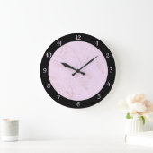 Elegant Black Roze Marmer Trendy Large Clock Grote Klok (Huis)