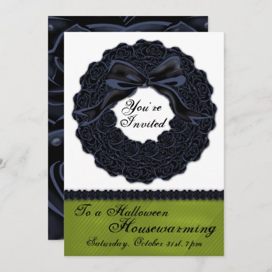 Elegant Black Rozen Kaart (Voorkant / Achterkant)