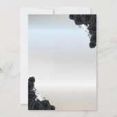 Elegant Black Rozen Silver 80th Birthday Kaart (Achterkant)