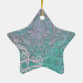 Elegant Black Russische Terrier Keramisch Ornament (Achterkant)