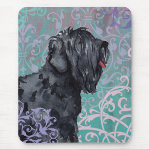 Elegant Black Russische Terrier Muismat
