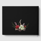 Elegant Black Rustic Boho Wildflower Wedding Gastenboek (Achterkant)