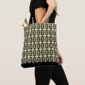 Elegant Black & Sand Pattern Tote Bag (Dichtbij)