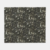 Elegant Black satin fleece deken (Voorkant (Horizontaal))