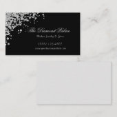 Elegant Black Scattered Diamonds Jewel Visitekaartje (Voorkant / Achterkant)