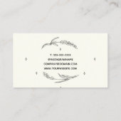 Elegant Black Scissors Logo Hair Stylist Visitekaartje (Achterkant)