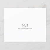 Elegant Black Script Budget Weduwen Uitnodiging (Achterkant)