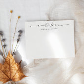 Elegant Black Script Calligraphy Persoonlijke naam Notitiekaartje