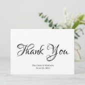 Elegant Black Script Custom Weddenschap Hartelijk (Staand voorkant)