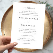Elegant Black Script Islamic Nikah Muslim Weduwen Kaart