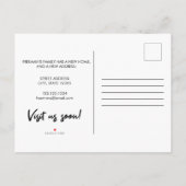 Elegant Black Script New House Warming Photo Aankondigingskaart (Achterkant)