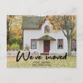 Elegant Black Script New House Warming Photo Aankondigingskaart (Voorkant)