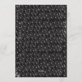 Elegant Black Script Silver Birthday Invitation Kaart (Achterkant)