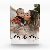 Elegant Black Script Simple Custom Best Mom Ever Fotoblokken (Voorkant)