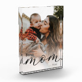 Elegant Black Script Simple Custom Best Mom Ever Fotoblokken (Links)