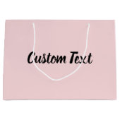 Elegant Black Script Text Sjabloon Bleek roze Groot Cadeauzakje (Voorkant)