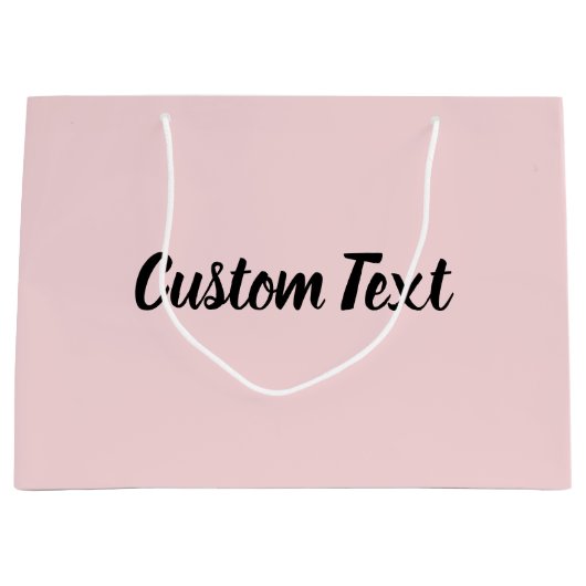 Elegant Black Script Text Sjabloon Bleek roze Groot Cadeauzakje (Voorkant)