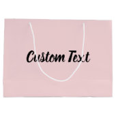 Elegant Black Script Text Sjabloon Bleek roze Groot Cadeauzakje (Achterkant)