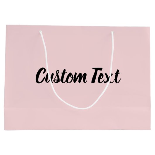 Elegant Black Script Text Sjabloon Bleek roze Groot Cadeauzakje (Achterkant)