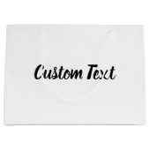 Elegant Black Script Text Sjabloon White Groot Cadeauzakje (Voorkant)