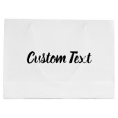 Elegant Black Script Text Sjabloon White Groot Cadeauzakje (Achterkant)