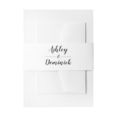 Elegant Black Script Wedding Envelope Uitnodigingen Wikkel (Voorkant Voorbeeld)
