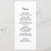 Elegant Black Script Weduwmenu Menu (Voorkant)